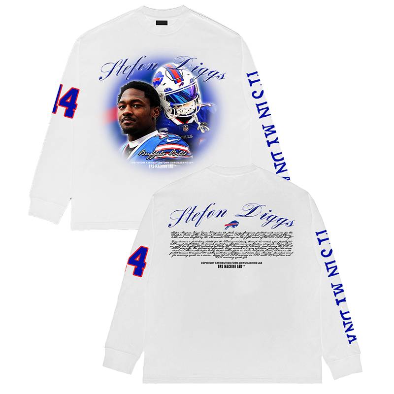 DPS "External Handheld Collection" American Rugby Retro Meta Like Printing Long -sleeved T -shirt OBJ Heavy Collar