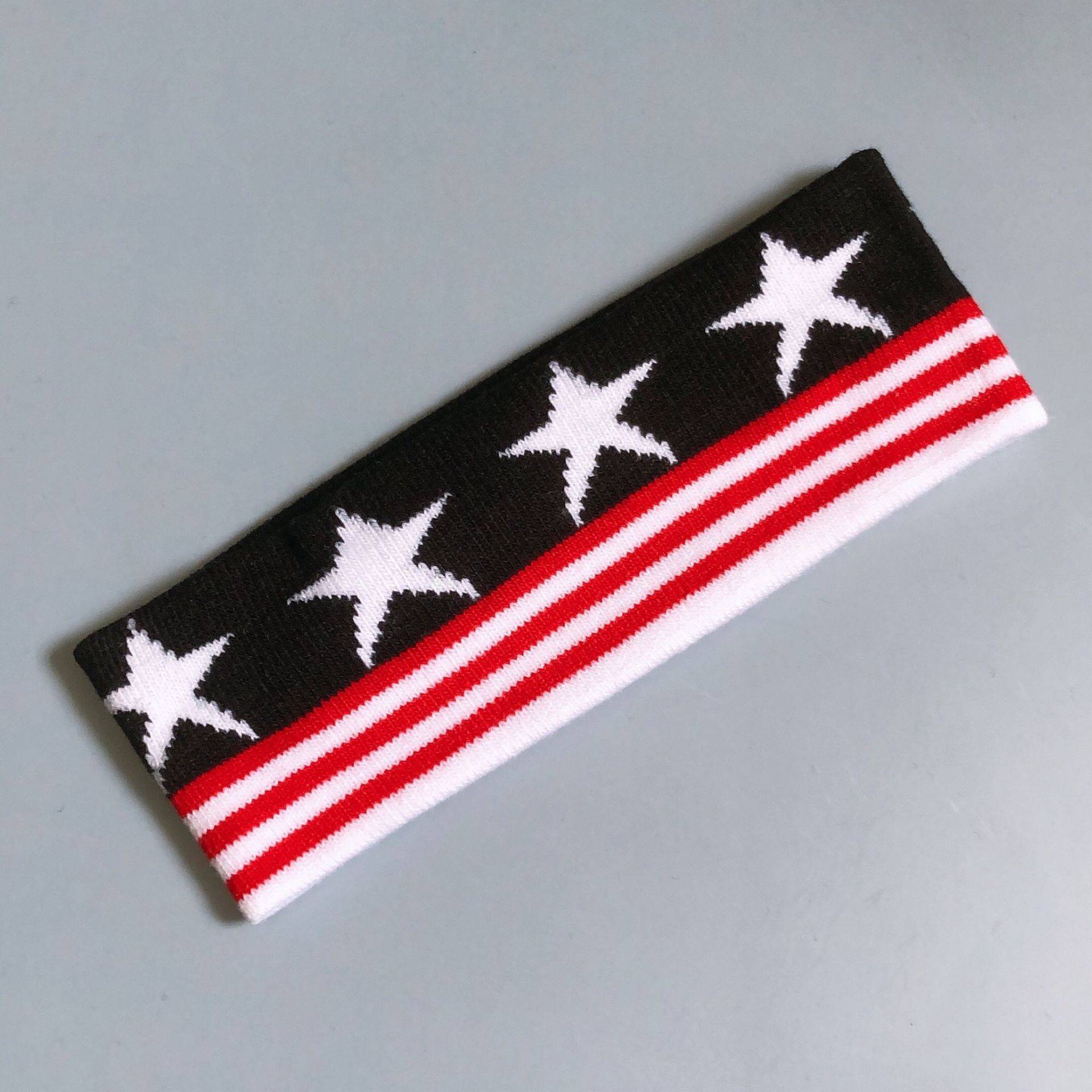 Black bottom stripe pentagram star