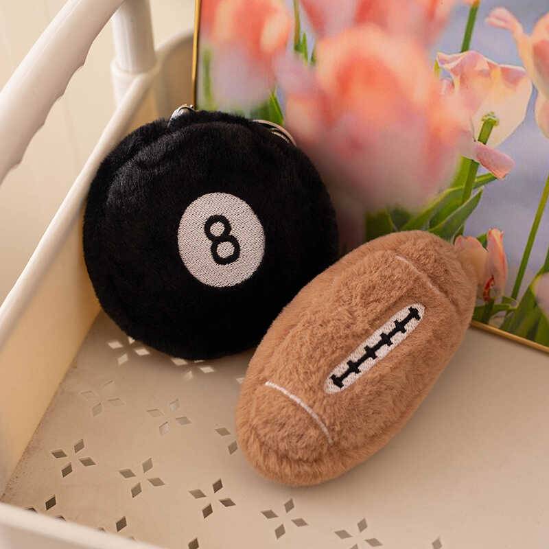 Basketball football rugby billiards, baseball baseball small plush sports ball pendant pendant doll