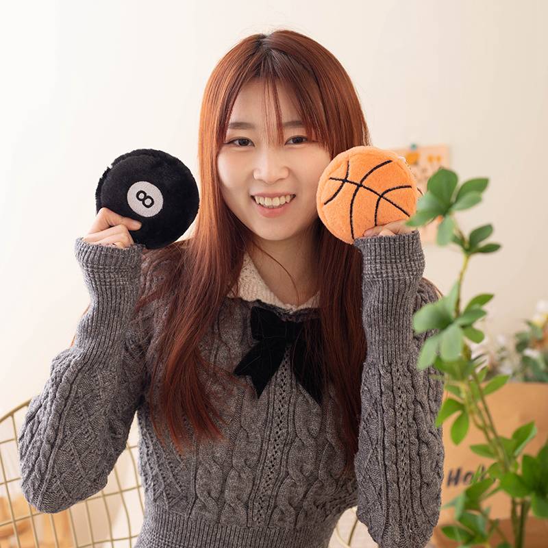 Basketball football rugby billiards, baseball baseball small plush sports ball pendant pendant doll