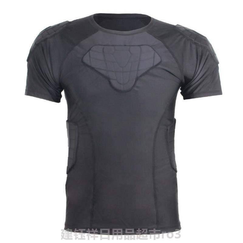 Serving male rugby! Basketball waist care training tights and elbow cubic short -sleeved shoulder protective short football protective gear