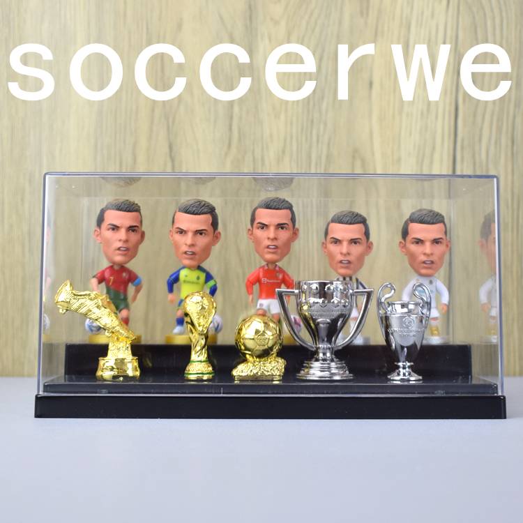 5 Ronaldo+5 trophy+display boxes