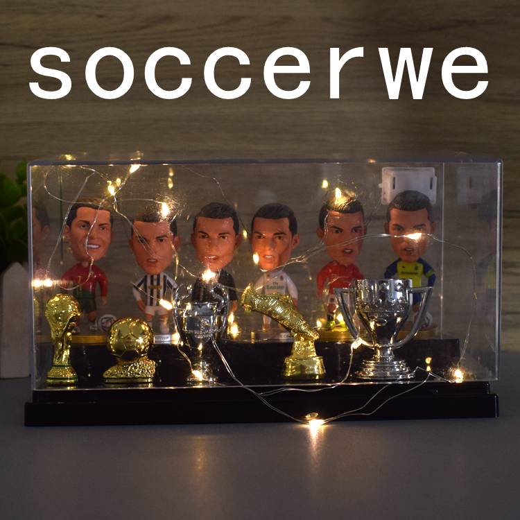 5 Ronaldo+5 trophy+lighting+display box
