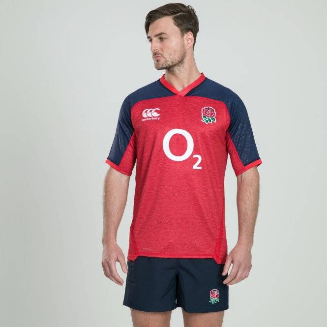 The new men's England contrasting color stitching personality stereo rose jab is dry polyester V -neck rugby jersey