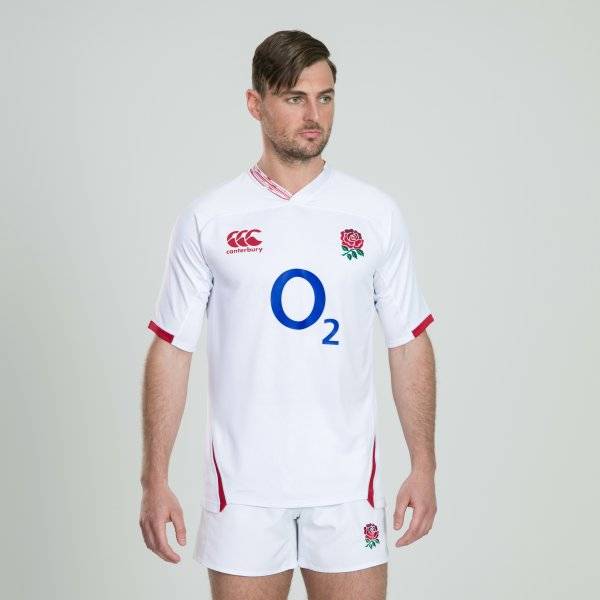 The new men's England contrasting color stitching personality stereo rose jab is dry polyester V -neck rugby jersey