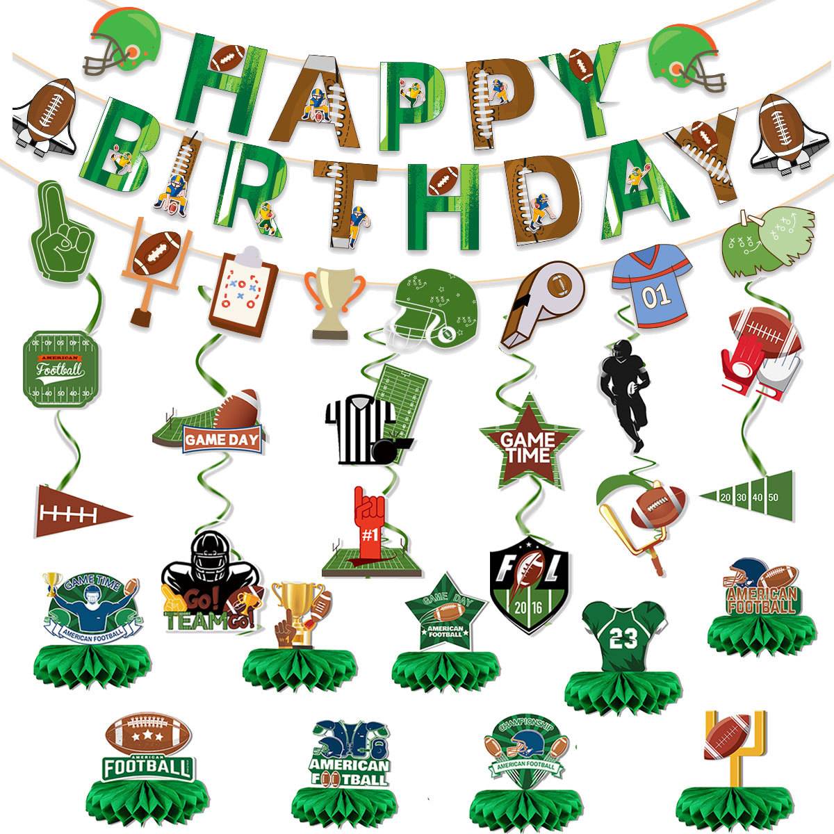Cross-border Super Bowl Football Decoration setup Super Bowl-Swirling Spiral cappella