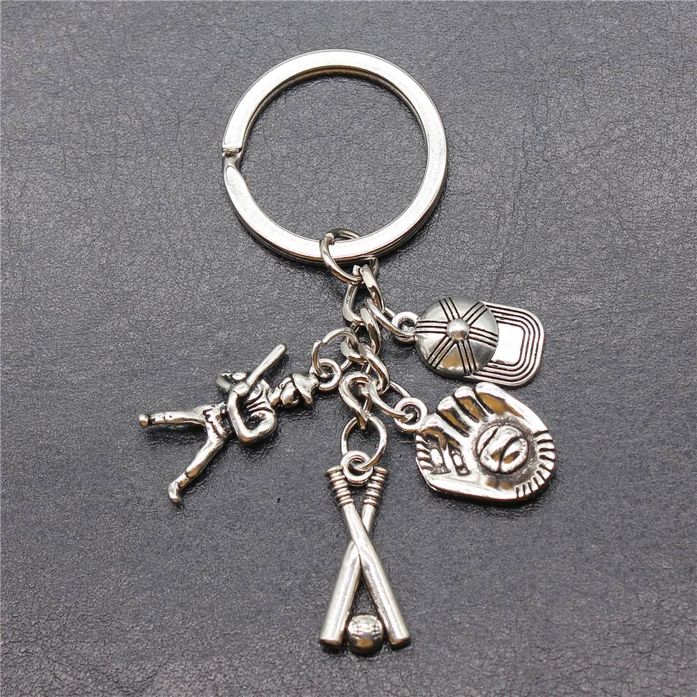 Creative gift sports style volleyball basketball football baseball rugby personalized keychain