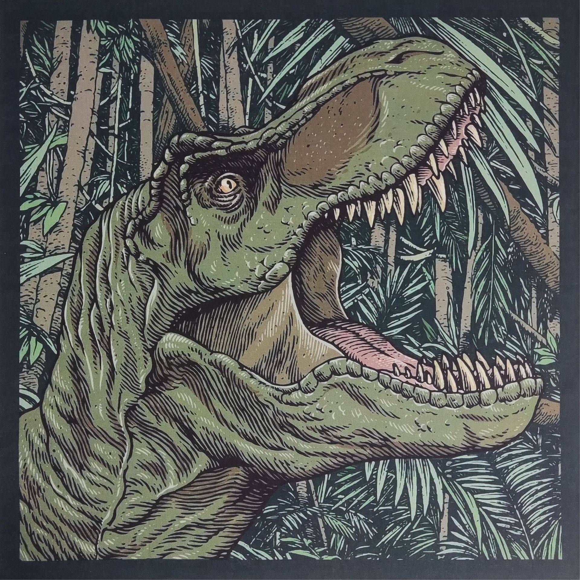 Dinosaur big mouth headscarf (pure cotton)