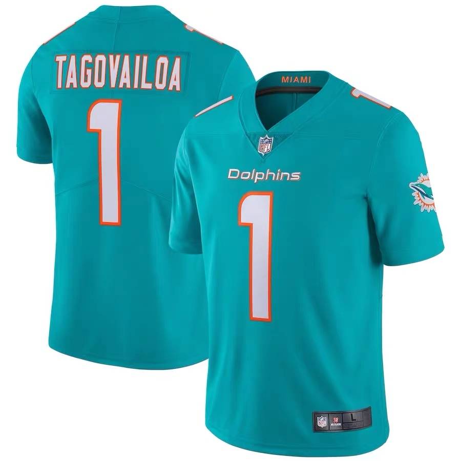 NFL Dolphin Jersey Dolphins No. 10 Tagovailoa No. 17 Rugby Short Sleeve Jersey