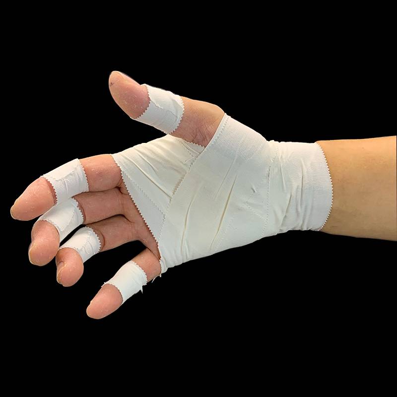 Sport duct tape, white sticker muscles, ball and volleyball, hand and ankle