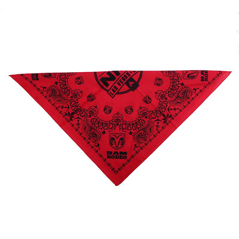 Big red NFR headscarf Bandana square cotton hip -hop street retro street dance sports basketball hair