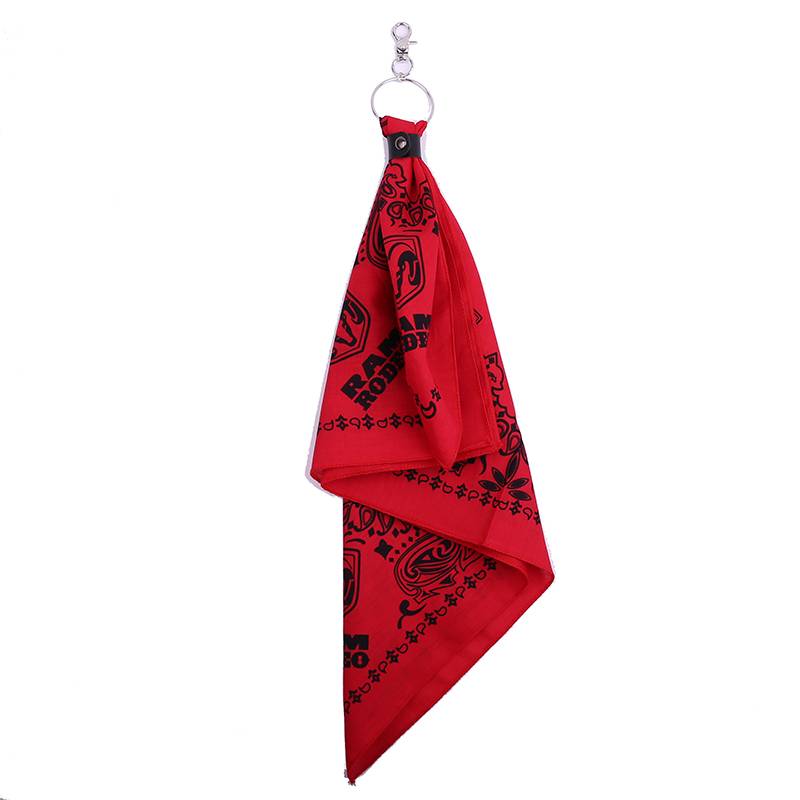Big red NFR headscarf Bandana square cotton hip -hop street retro street dance sports basketball hair