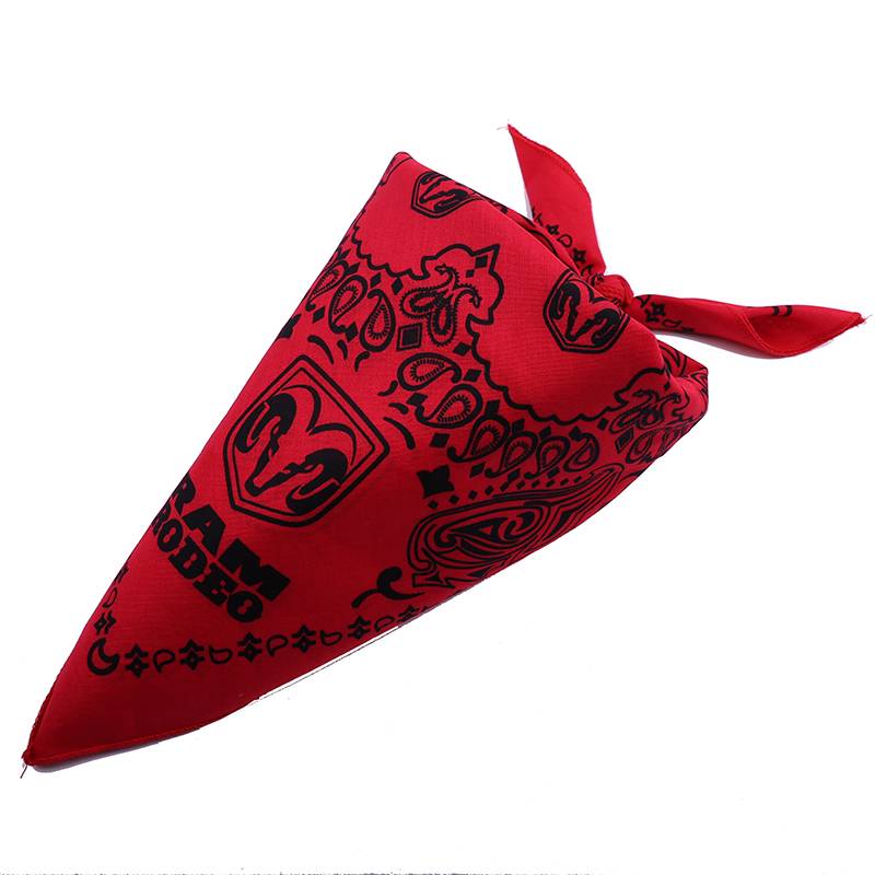 Big red NFR headscarf Bandana square cotton hip -hop street retro street dance sports basketball hair