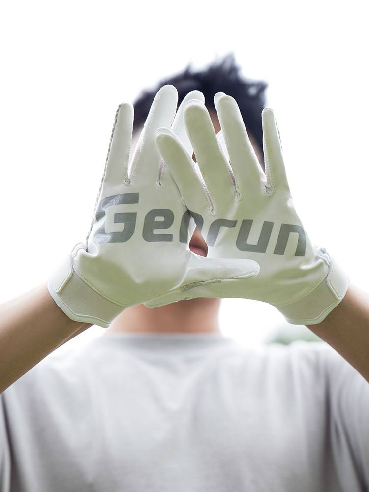 Gemrun rugby gloves men and women professional American silicone anti -skid training waist flag quarter -sized