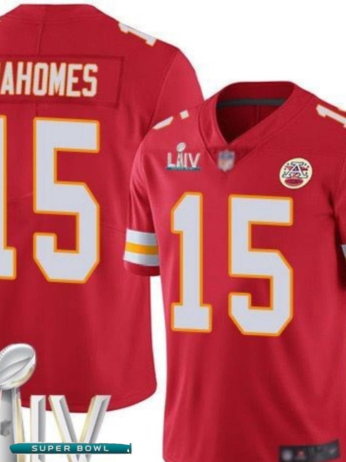 2023 Super Bowl NFL Rugby Services Kansas Emirates No. 15 Mahomes second -generation legendary embroidery jersey