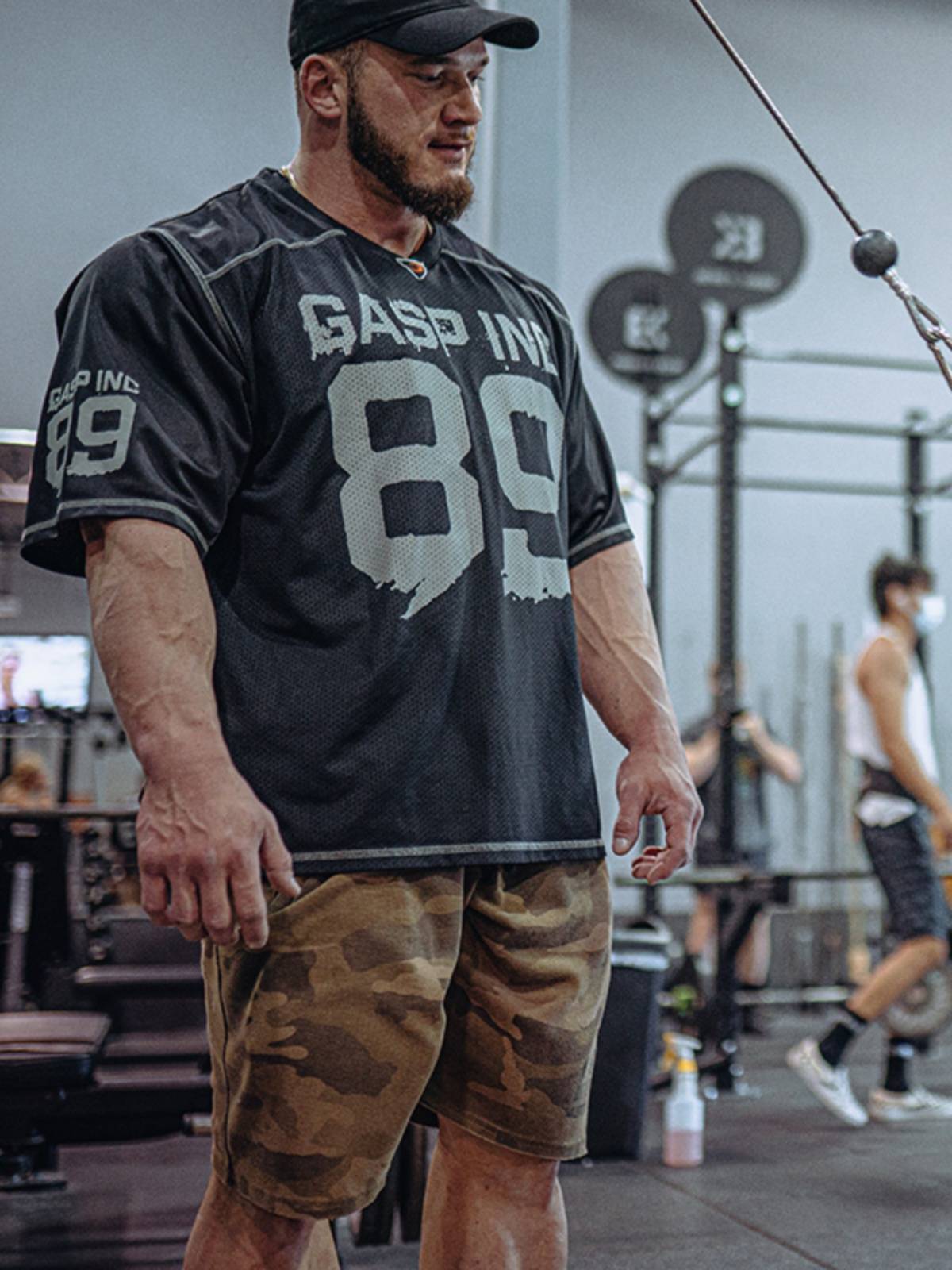 GASP Gaspi Sports Flagship Store Classic Large Rugby Shirt Speed Dry Muscle Fitness Network Eye Clothes 220585
