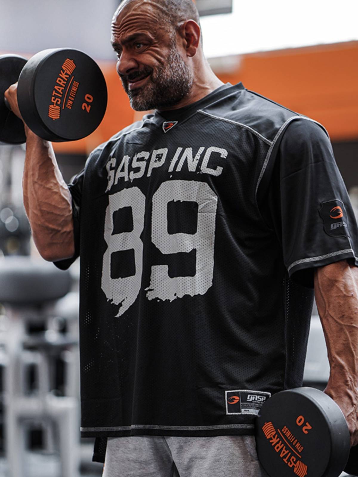 GASP Gaspi Sports Flagship Store Classic Large Rugby Shirt Speed Dry Muscle Fitness Network Eye Clothes 220585