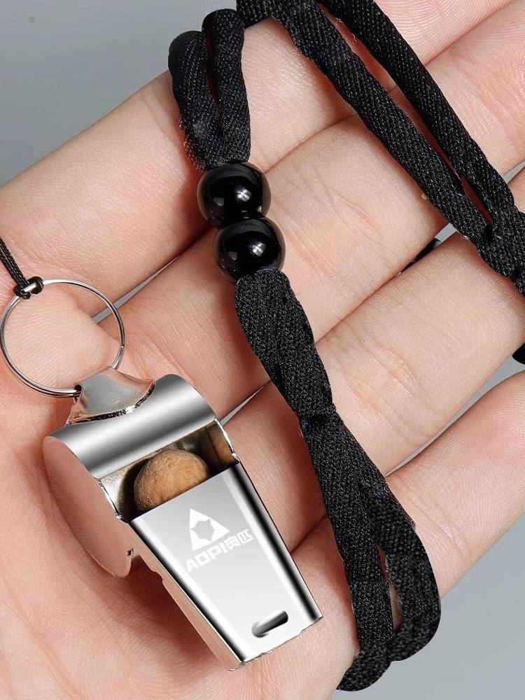 August treble metal whistle stainless steel sports teacher dedicated basketball football competition training referee super whistle