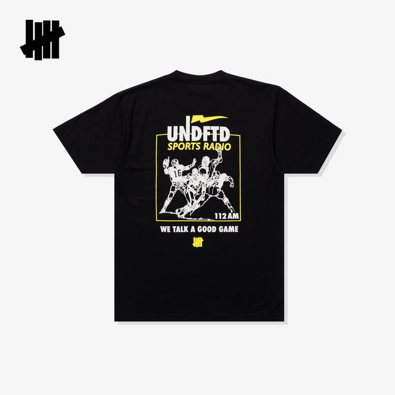 UNDEFEATED five bar official winter new fashion fashion trend tube rugby pattern short -sleeved T -shirt