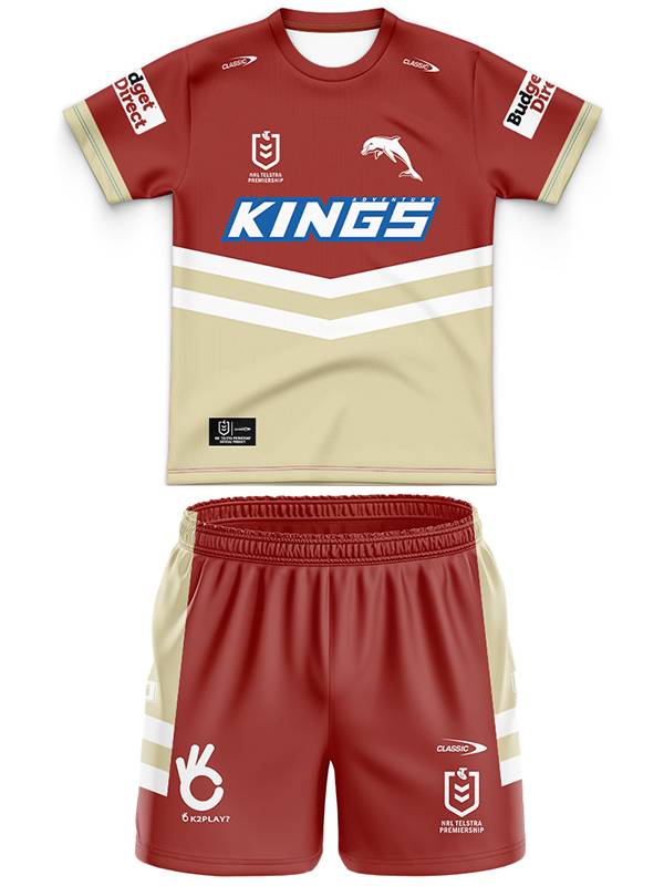 NRL Australian Mustang Black Leopard Dolphin Saint -George Children's Rugby Cloth St. George Rugby