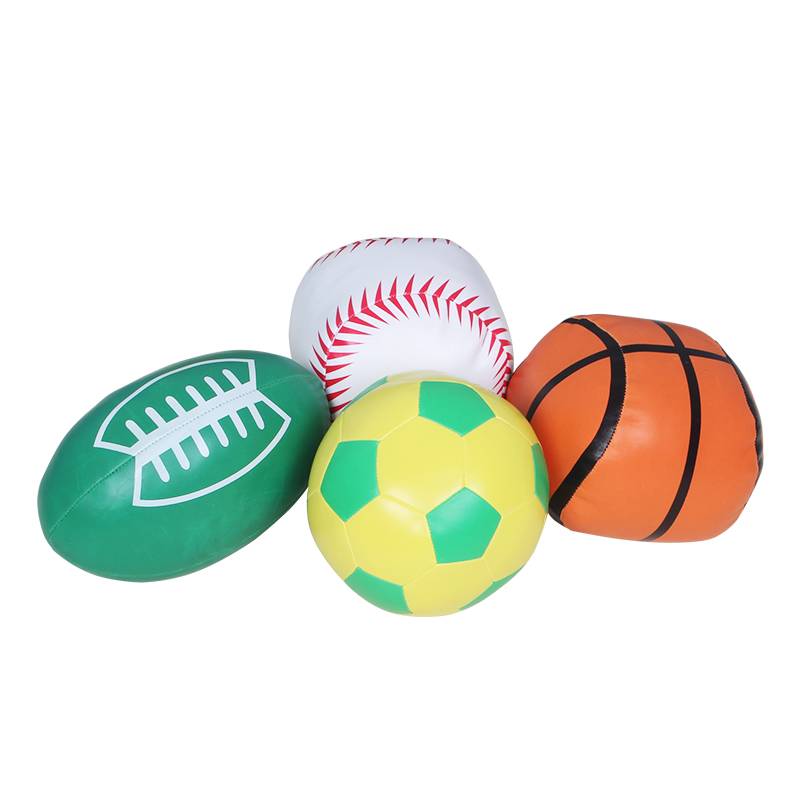 Sensory training equipment Children's soft ball combination rugby football baseball silk cotton kindergarten indoor sports toys