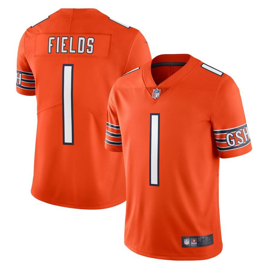 NF Chicago Bear Team Chicago Bears rugby uniform No. 1 Justin Fields jersey sportswear