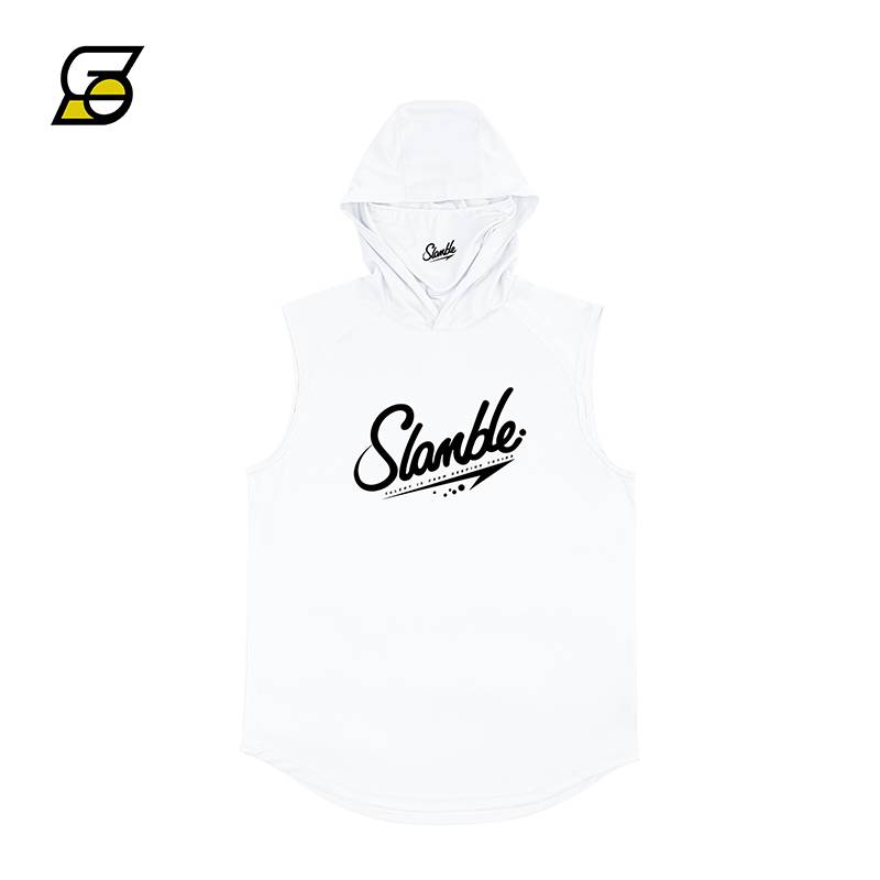 SLAMBLE new vest, hooded, shoulder men's basketball rugby training suit shirt speed dry and breathable