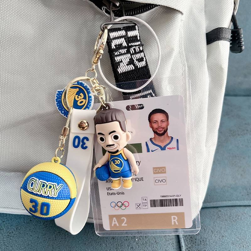 Curry+Basketball Character+Card Set White Circle