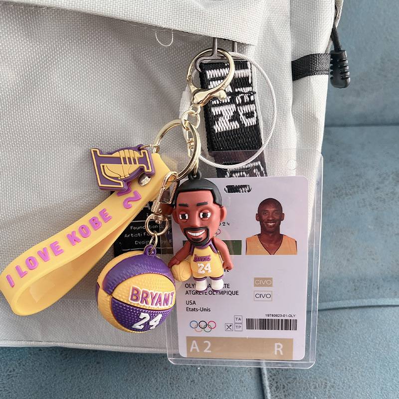 Kobe+basketball figure+card cover white circle