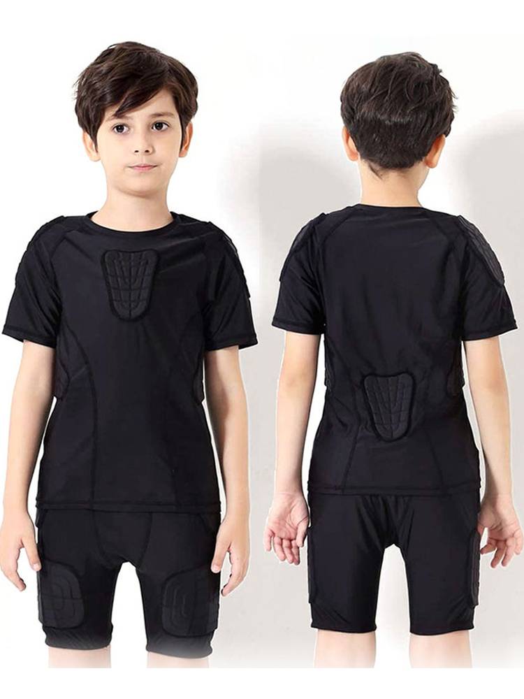 Children's goalkeeper top -top shoulder football football anti -collision protective adolescent basketball armor pants football protection