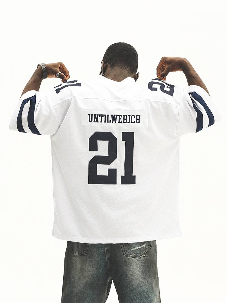 UNTILWERICH American ice hockey short -sleeved men's network eye speed drying rugby basketball T -shirt sports jersey
