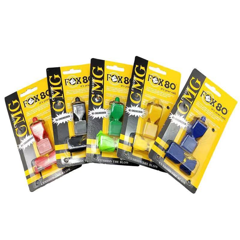 Soccer referee's red yellow hand and pen, yellow red picker whistle suit, professional referee's package