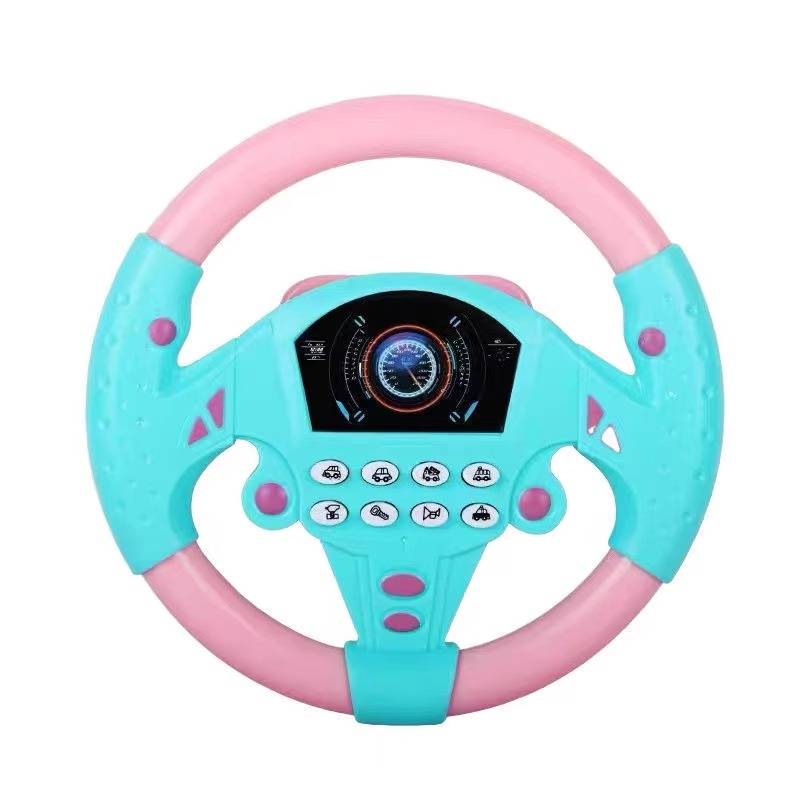 Children's simulation co -pilot steering wheel puzzle steering wheel toy model puzzle early toy men and women friends