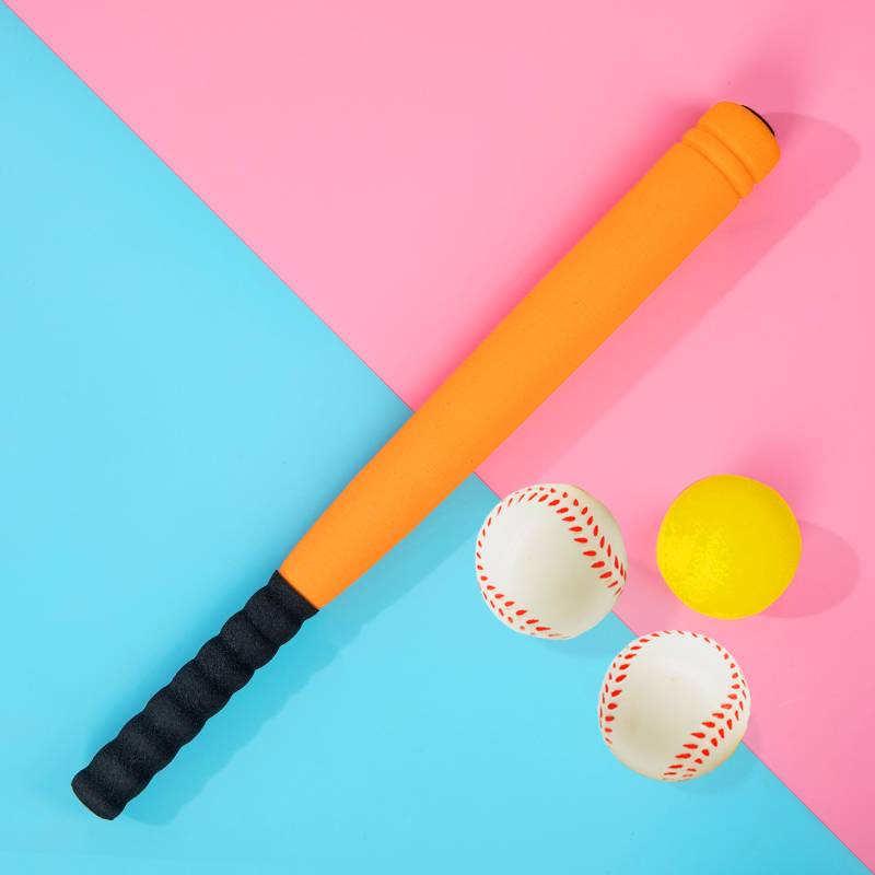 Orange (one ball, one stick)+2 software baseball