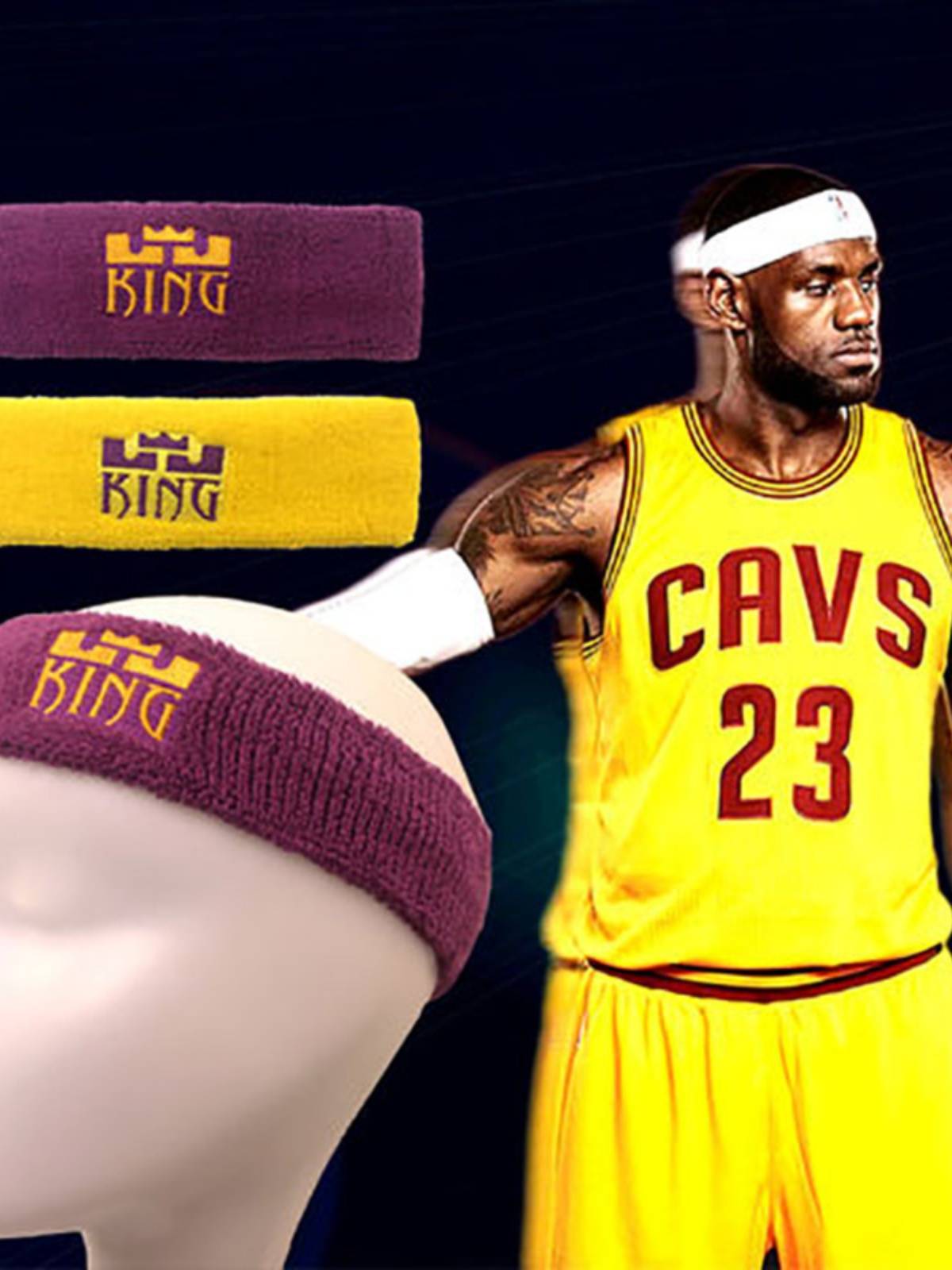Basketball header star sucking James Owen big boy Iverson sports head scarf