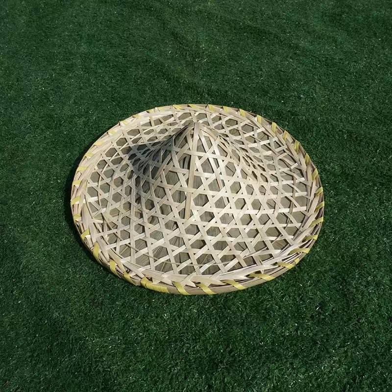 Bamboo Fang Red Army Ancient Wind Doumao Children's Stage Performing the Dai Dance Prop Hat Adult Square Performance Straw Hat