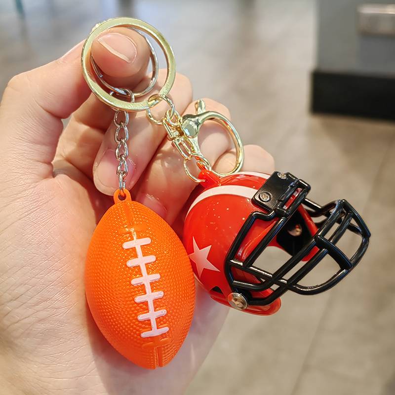 Orange football+red helmet