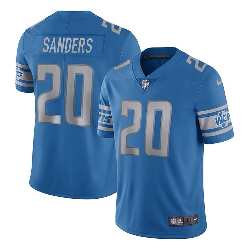 NFL lion Jersey Lions 97# Hutchinson 20# 16# American rugby short -sleeved jersey