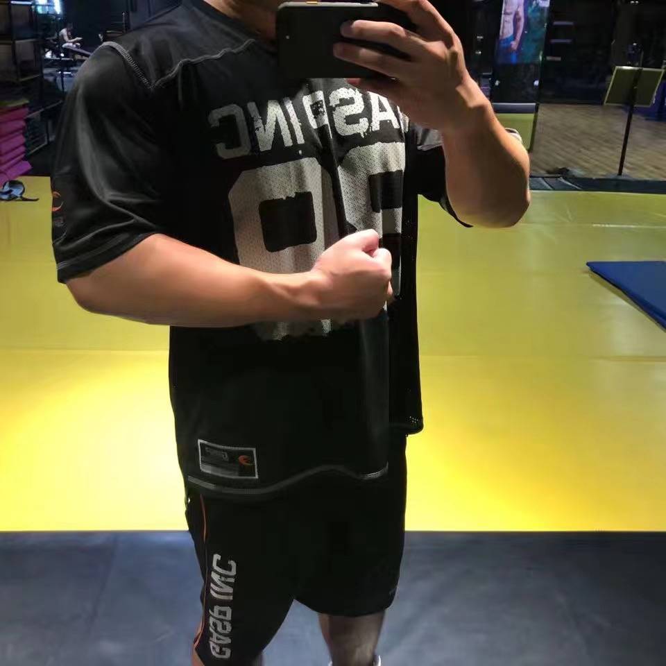 GASP American Rugby Short Sleeve Loose Loose Loose Symnoma Balnite Five -Packal Sleeve Jacket Health T -shirt