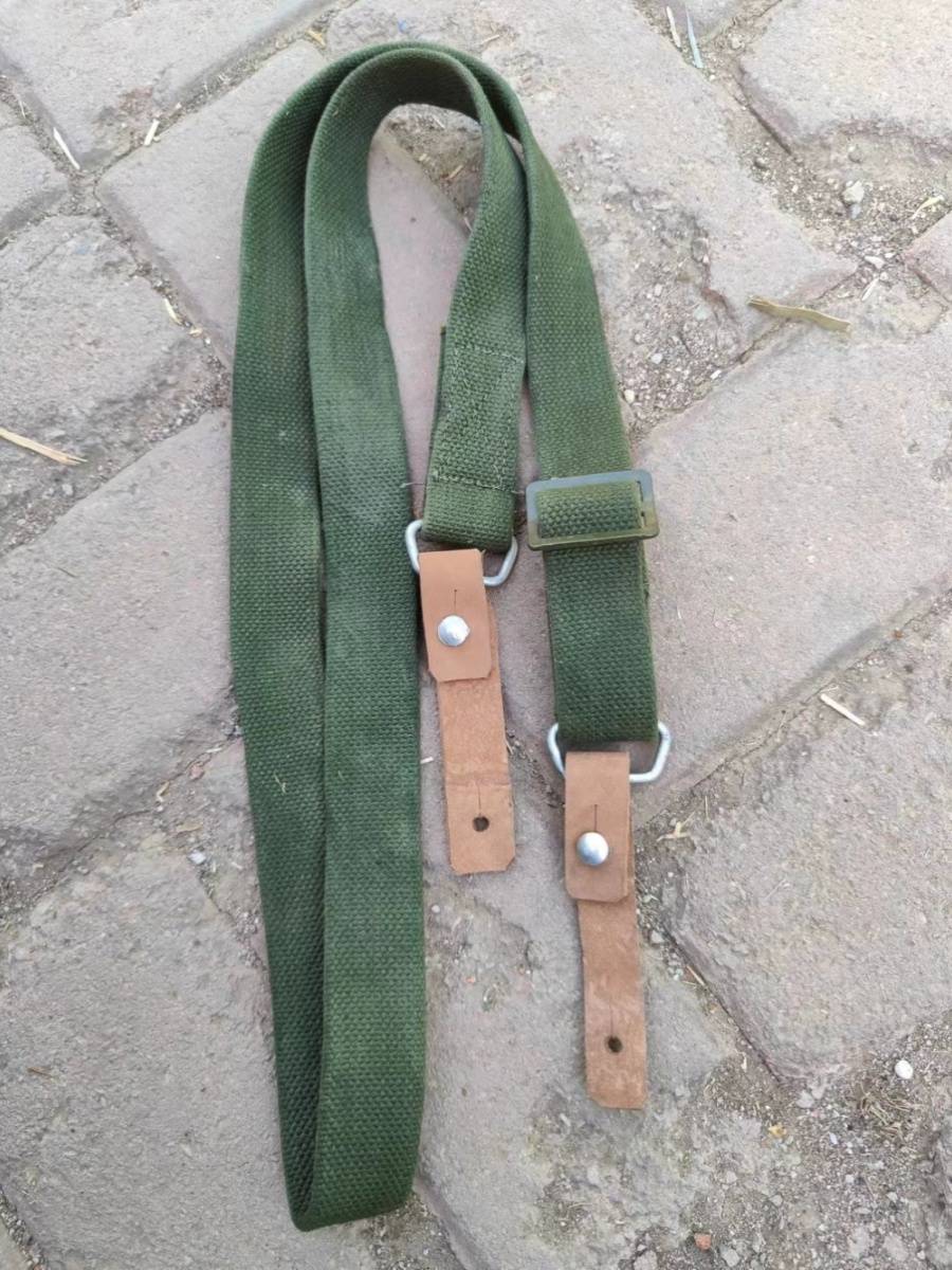 Inventory In the 1970s, the yellow canvas strap dual -leather strip band -dual -scalp tactical band outdoor 56 type