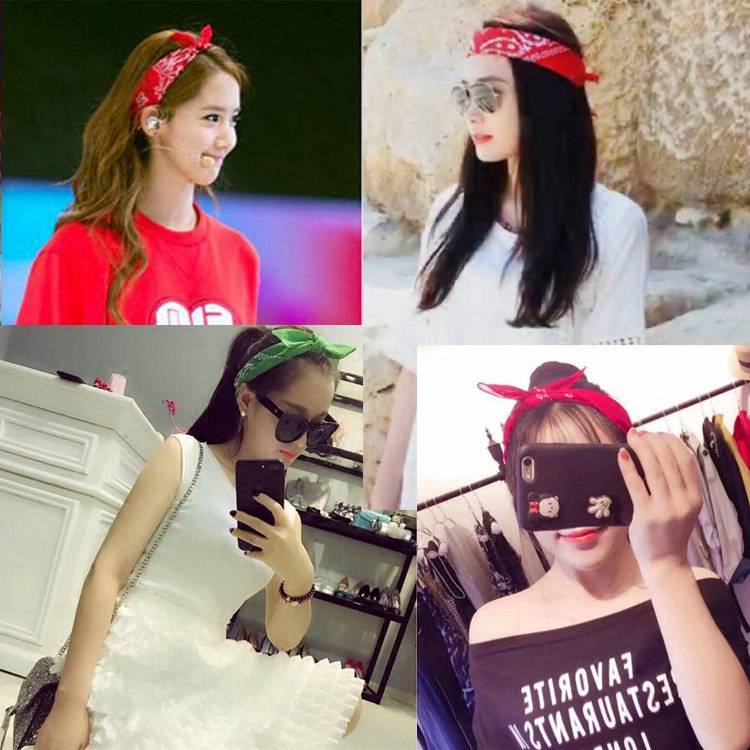 Polyester large scarf lumbar flower hiphop headscarf hiphop headscarf hip -hop hair with fashion scarf bib