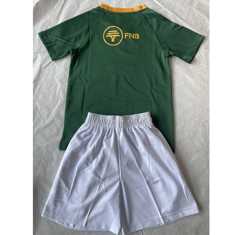 2024 National Team South African Children's Clothing Set Football Clothing Children's Sports Dress Short -sleeved Rugby Jersey