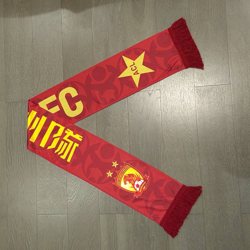 2024 new Guangzhou team fans scarf in summer, long thin, breathable, skin -friendly, African football competition