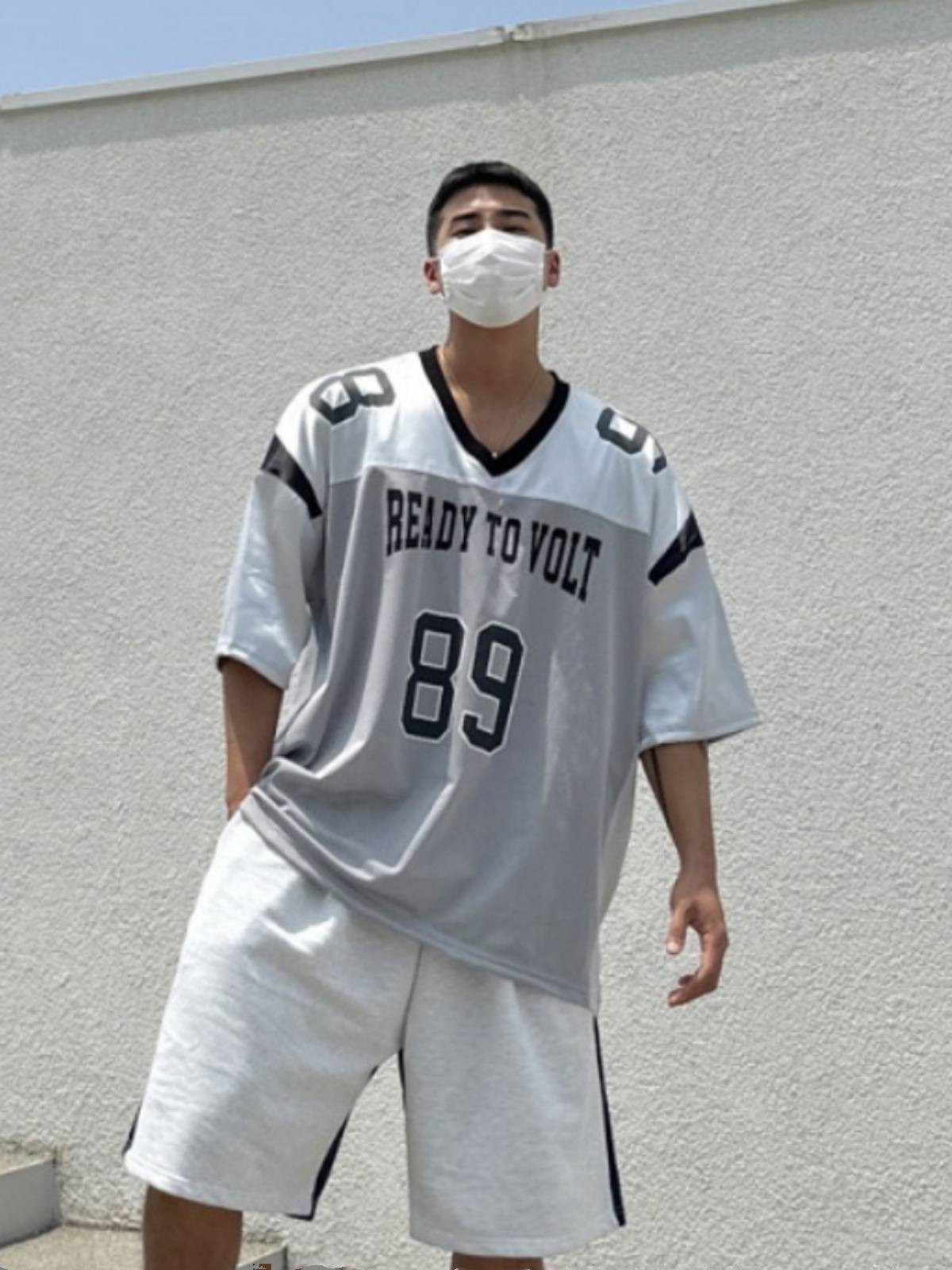 Mina South Korea purchasing men's clothing Dongdao door short -sleeved T -shirt digital printing rugby jersey loose casual men