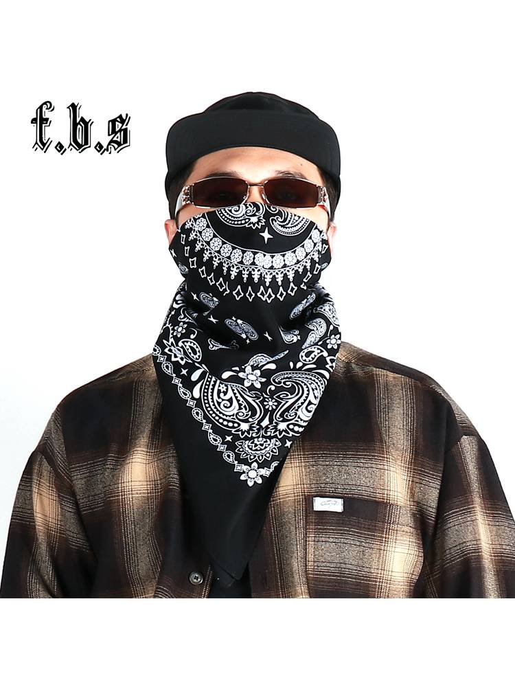 Large West Coast Classic bandit help cashew flowers pure cotton head scarf hair with hip -hop square motorcycle motorcycle riding noodle scarf