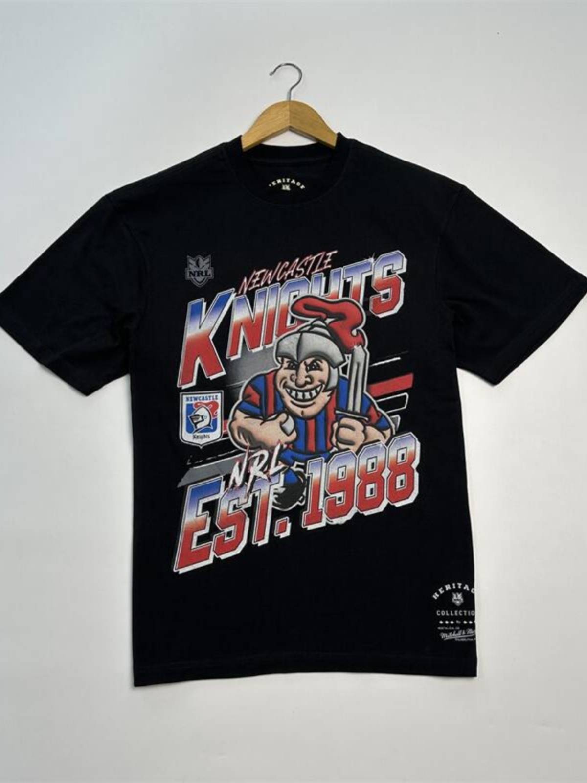 Australian rugby original single M & N alliance NRL men's peeling round neck short -sleeved T -shirt as old print large size half -sleeve