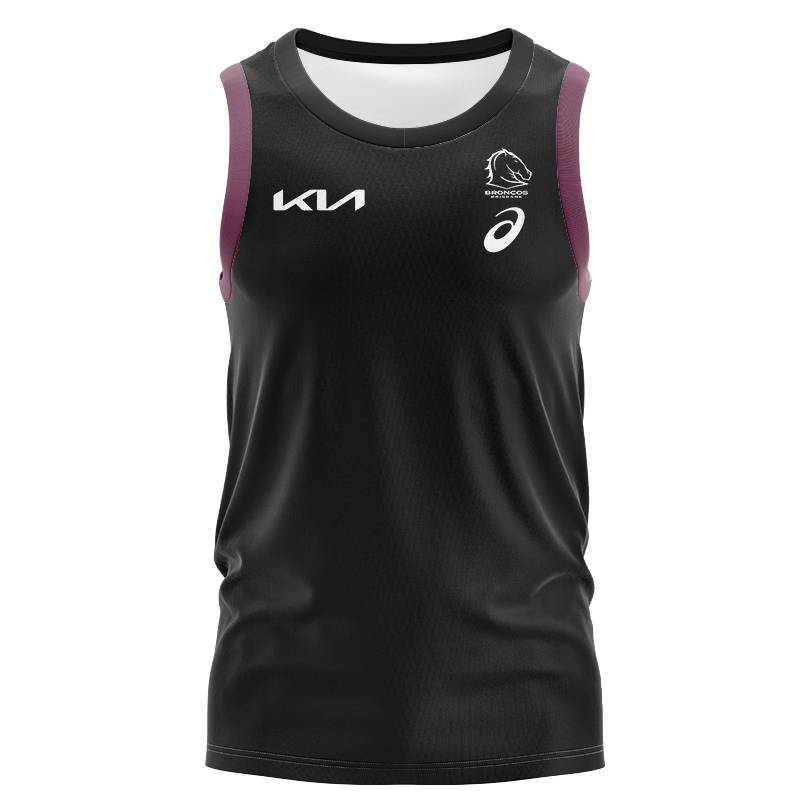 2024nrl Bronzban Mustang Flux Jersey Vests Short Sleeve Training Server Broncos Rugbyjersey