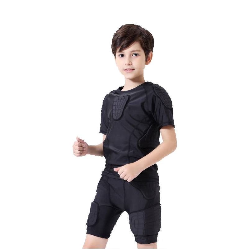 Children's anti -collision set honeycomb -shaped American rugby children's protective jacket anti -pants pants children elbow knee knee