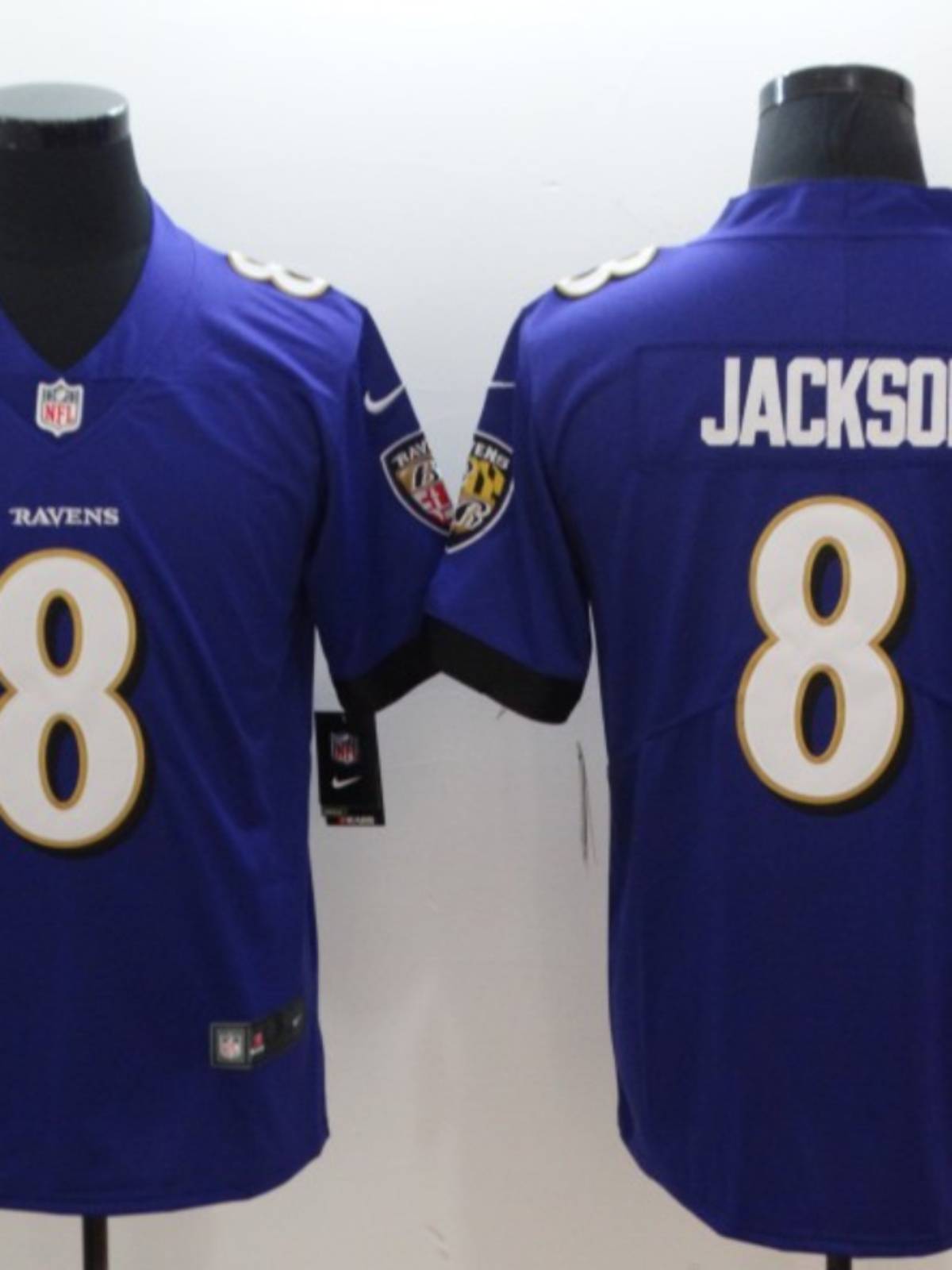 Baltimor Ravens8#Lamar Jackson embroidery uniforms