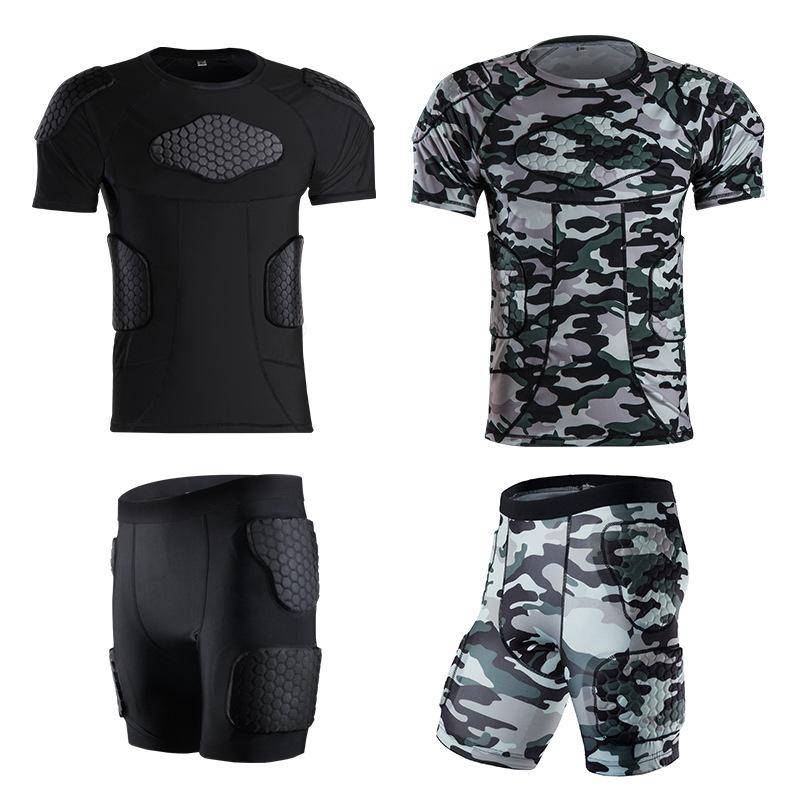 Basketball football tights, short-sleeved football shorts, shoulder-to-back training